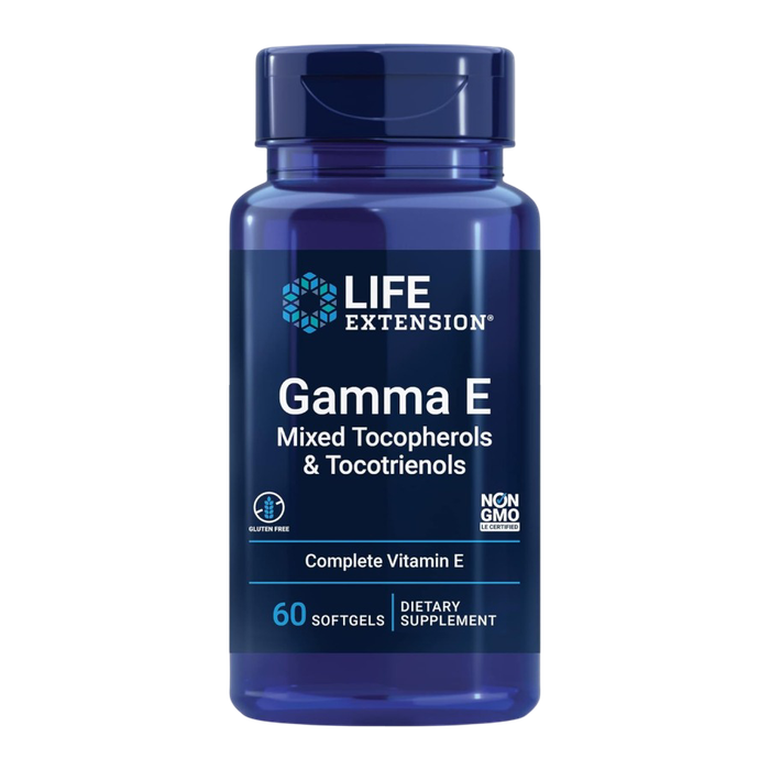 Витамин Е, Gamma E Mixed Tocopherols &amp; Tocotrienols, Life Extension, 60 желатиновых капсул