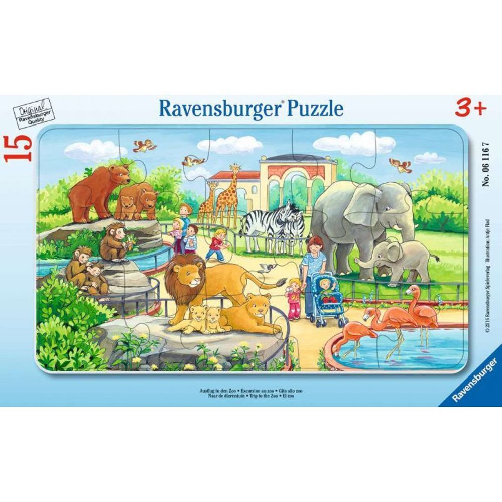 Ravensburger - Пазл Поездка в зоопарк 15 шт. 061167