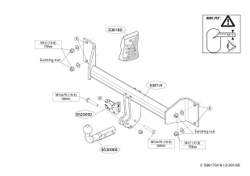 Фаркоп Brink (Thule) 536100 для BMW x3 (2010 - 2014)(паспорт и сертификат в комплекте)(без электрики)
