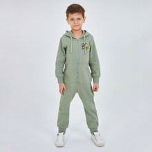 Комбинезон для мальчика из футера цвета хаки KOGANKIDS