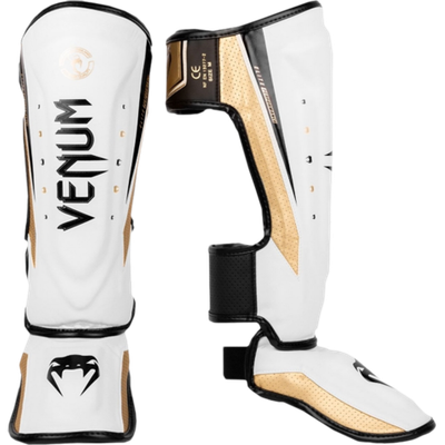 Защита ног Venum Elite Evo White/Gold