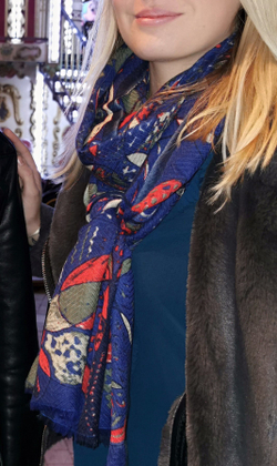 Шаль 70x190 Petrusse Parenthese Marine