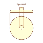 Крышка 350х115х56 шамот.