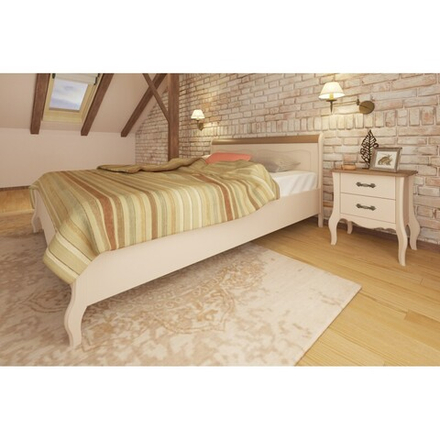 Кровать «Прованс» 160х200 бежевый воск/антик