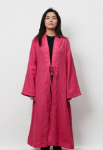 Шапан льняной OYU TOLQYN PINK