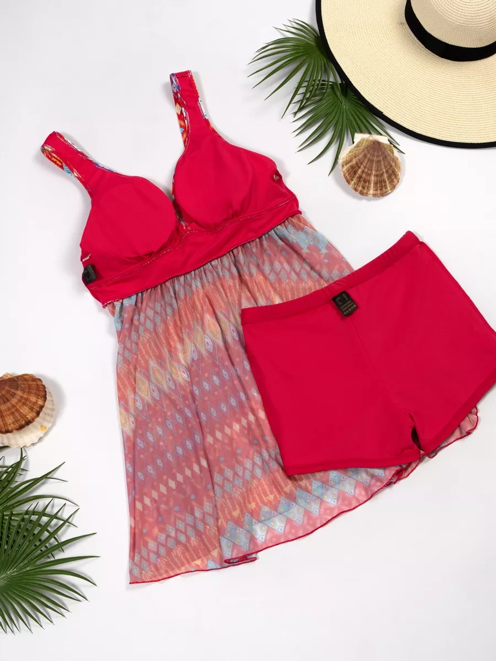 купальник раздельный танкини больших размеров