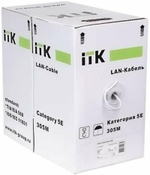 Кабель ITK BC1-C5E02-128-305-G витая пара, экранированный, CAT5e, белый