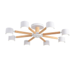 8306/8C COMFI LN26 333 белый, дерево/металл Светильник потолочный GX53 LED 8*7W 220V VUDI