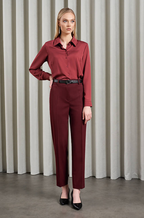 22880 Блузка женская (бордовый)