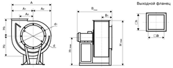 Размеры вентилятора ВЦ 14-46