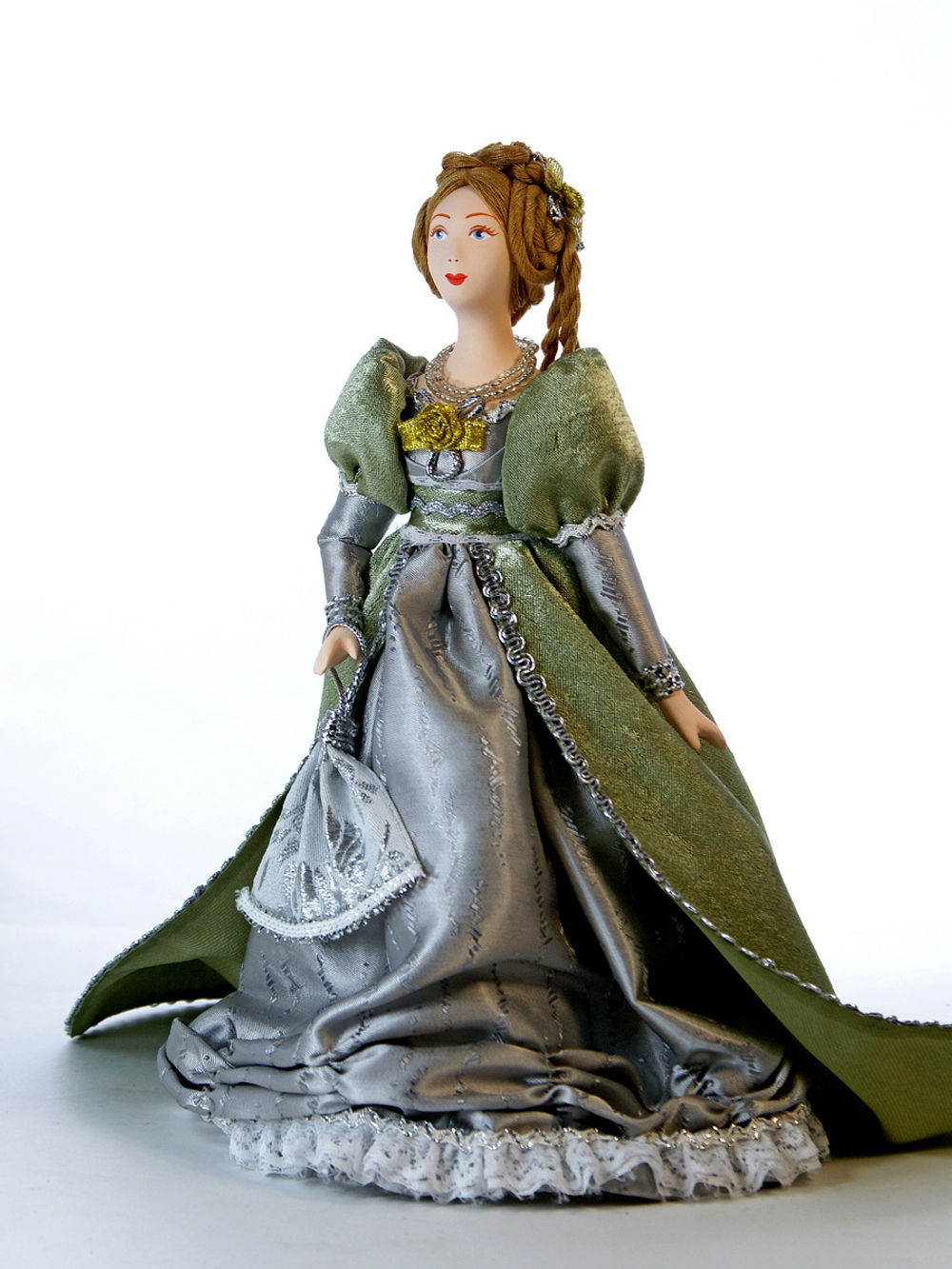 Кукла коллекционная Дама в бальном платье 19 века