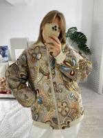 Куртка-бомбер (цвет бежевый)