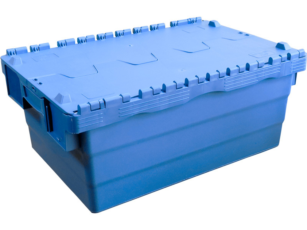 Ящик сплошной 600×400×255 мм, объем 60 л., арт.: SPKM 250, синий, код: 17632
