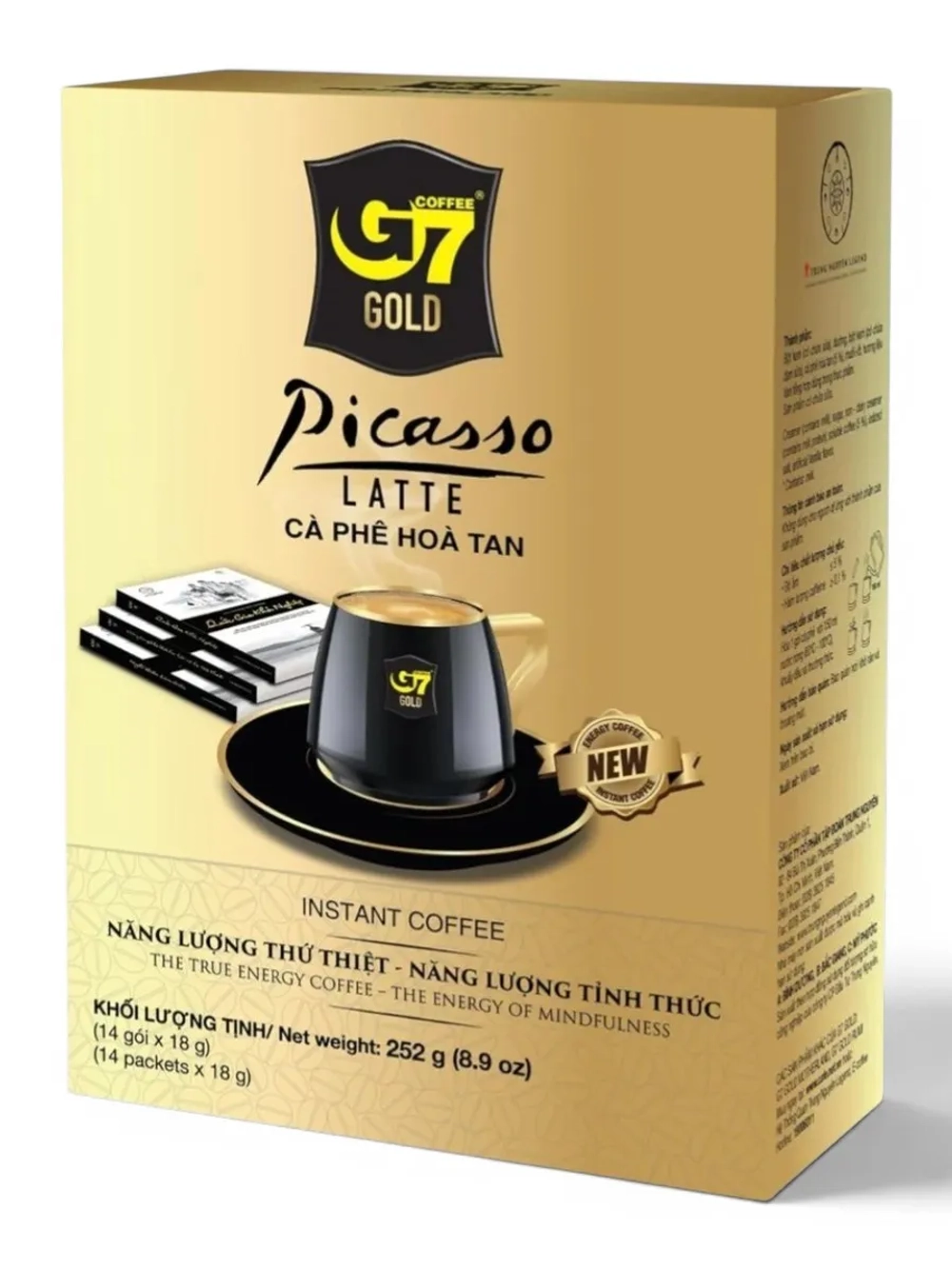 Вьетнамский растворимый кофе Премиум G7 Gold Picasso Latte (14 стиков) 252 г
