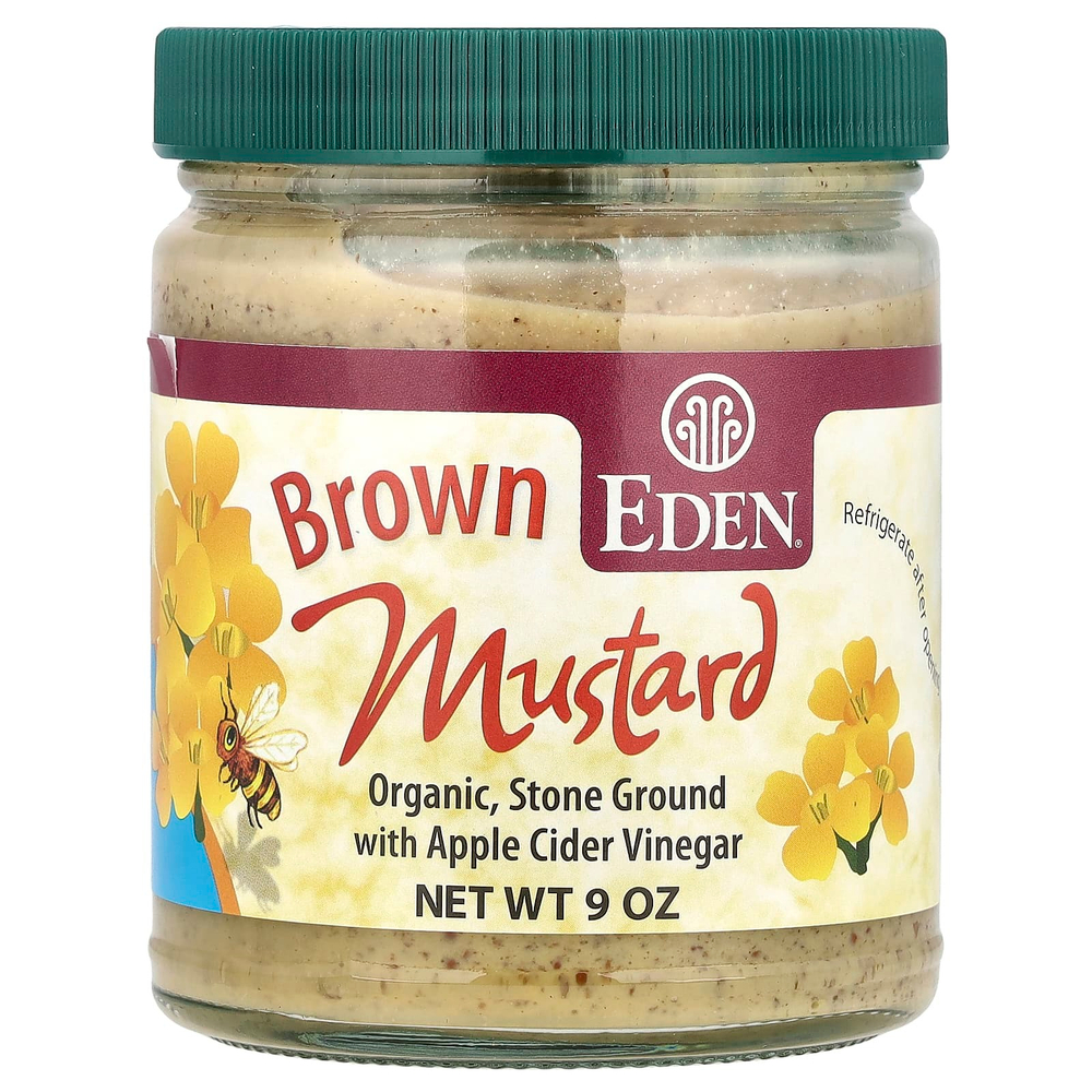 Eden Foods, органическая коричневая горчица с яблочным уксусом, 255 г (9 унций)
