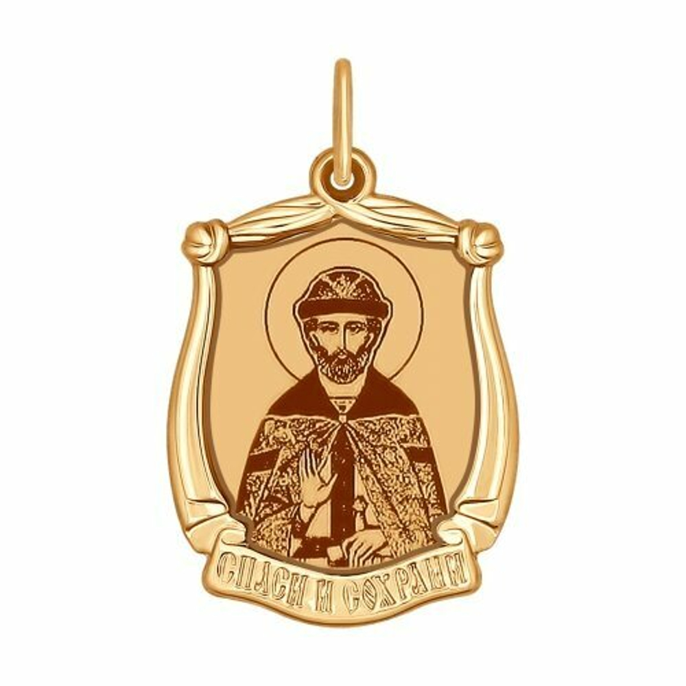 Иконка из золота с лазерной обработкой