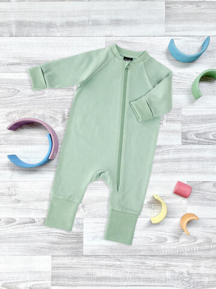 Комбинезон на манжетах Mjölk Sleep and Play Magic Mint, с рукавом реглан