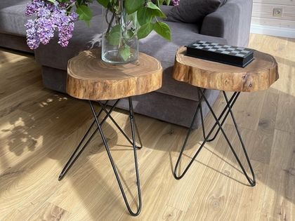 Эксклюзивные столики из массива дерева