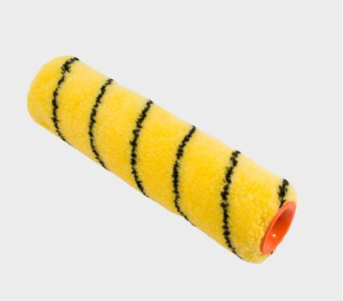 Ролик Полиакрил Желтый с черной пол.  180мм, d42мм, d6мм,  ворс 11мм/Termofusion/313-1180