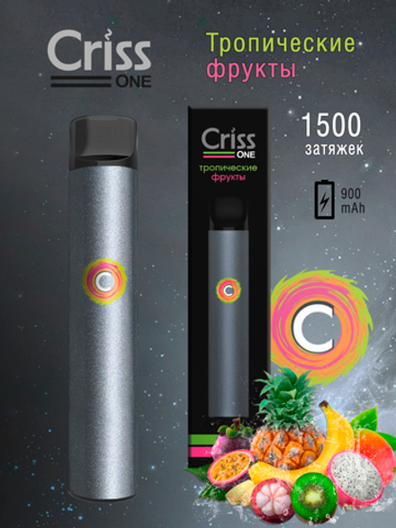 Criss One Тропические фрукты (Микс фруктов) 1500 затяжек 20мг (2%)