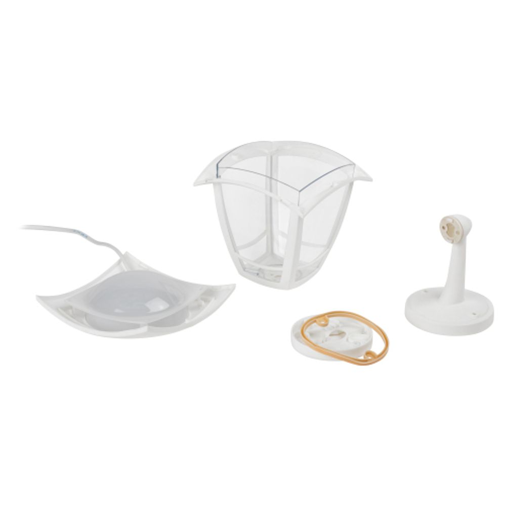 Садово-парковый светильник ЭРА ДБУ 07-8-002 Дели 2 белый 4 гранный настенный IP44 светодиодный 8Вт 3000K | Садово-парковые светильники