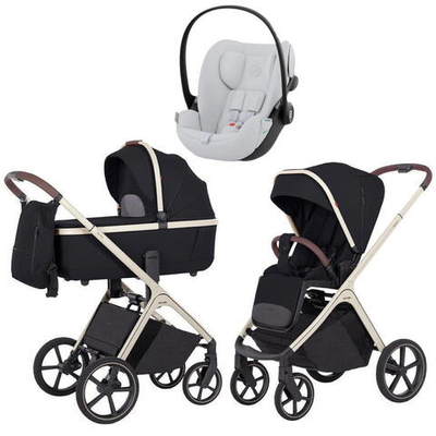 Коляска Carrello Vector CRL-6550 и автокресло Cybex Cloud G i-Size Fog Grey 3 в 1 Pearl Black