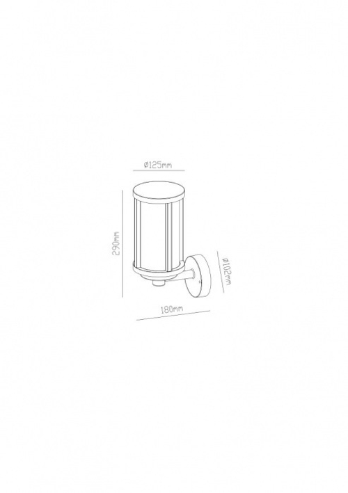 Уличный настенный светильник Arte Lamp TORONTO A1036AL-1BK
