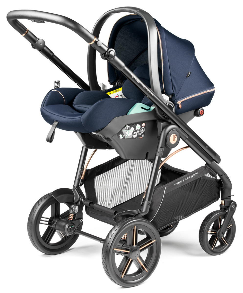 Коляска Peg Perego Veloce TC Brio Culla Belvedere Lounge 3 в 1 Blue Shine