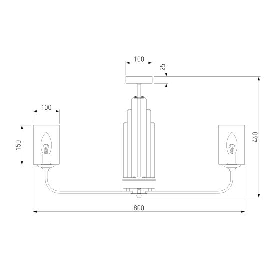 60138/8 / потолочный светильник / перламутровое золото