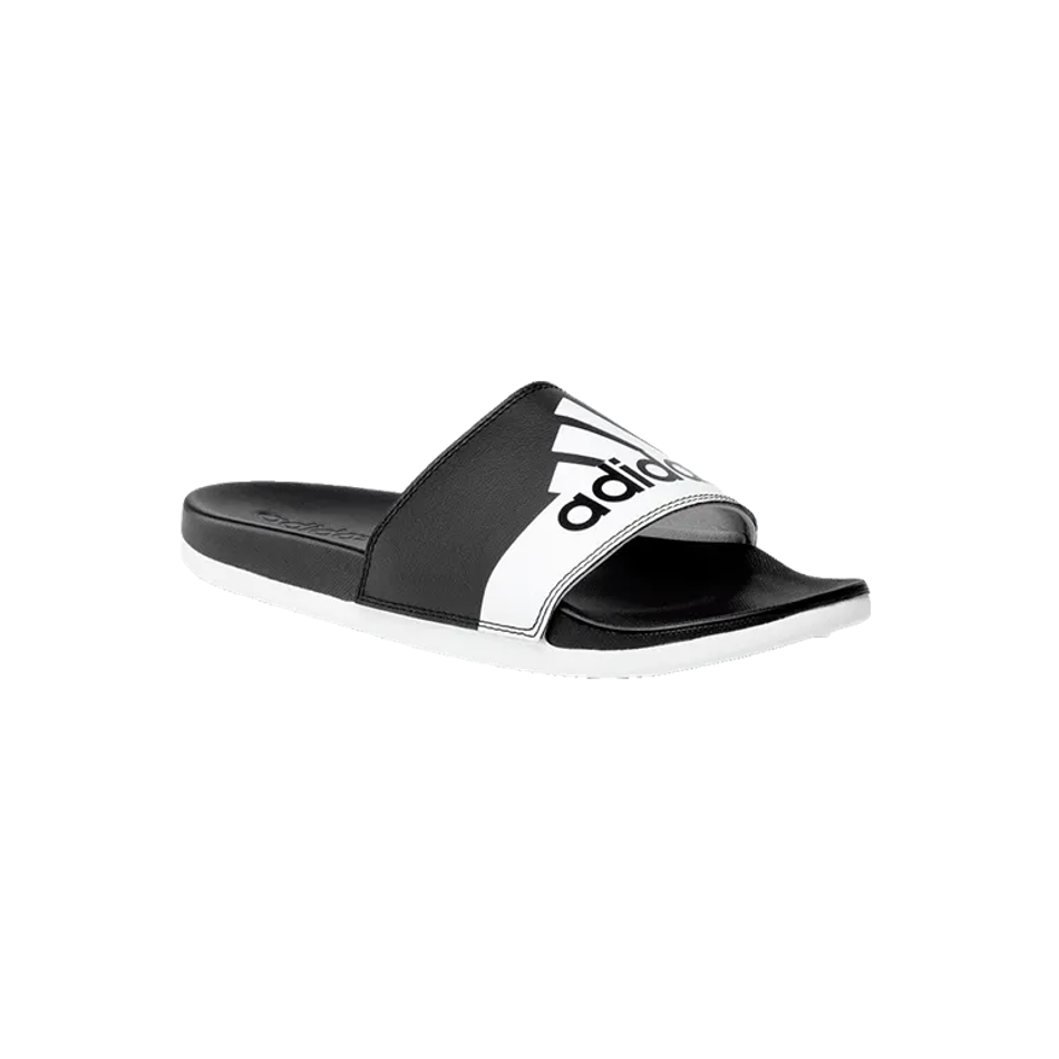 Adidas Comfort Черно-белые шлепанцы