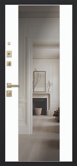 Стальная дверь "Сингапур" с зеркалом. Заказная модель.