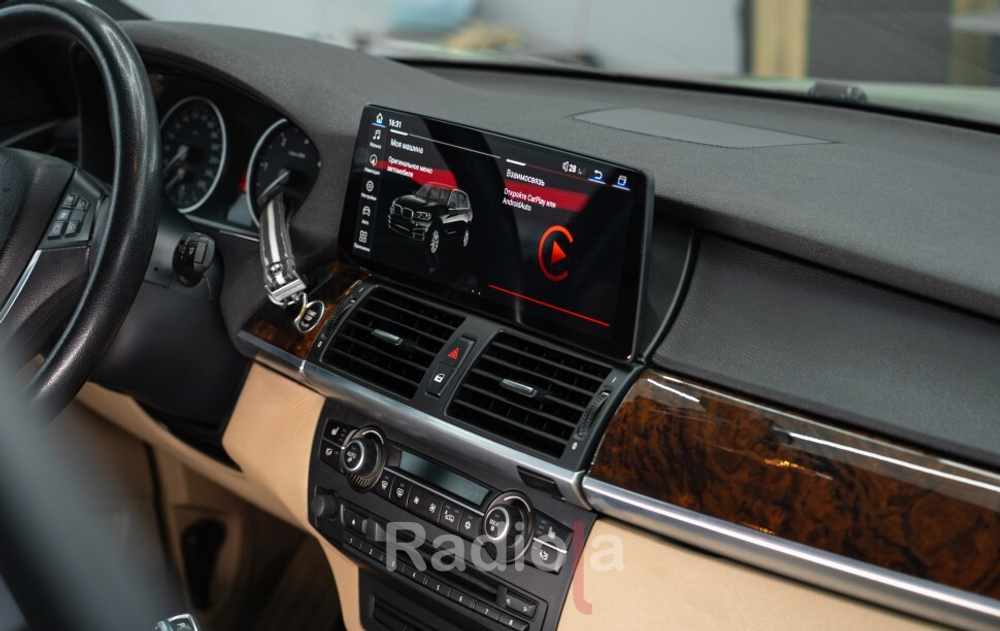 Магнитола BMW X5 E70, X6 E71 2006-2009 CСC - Radiola RDL-1215-L монитор 12.3" на Android 13, 8+128Гб, CarPlay, 4G SIM-слот