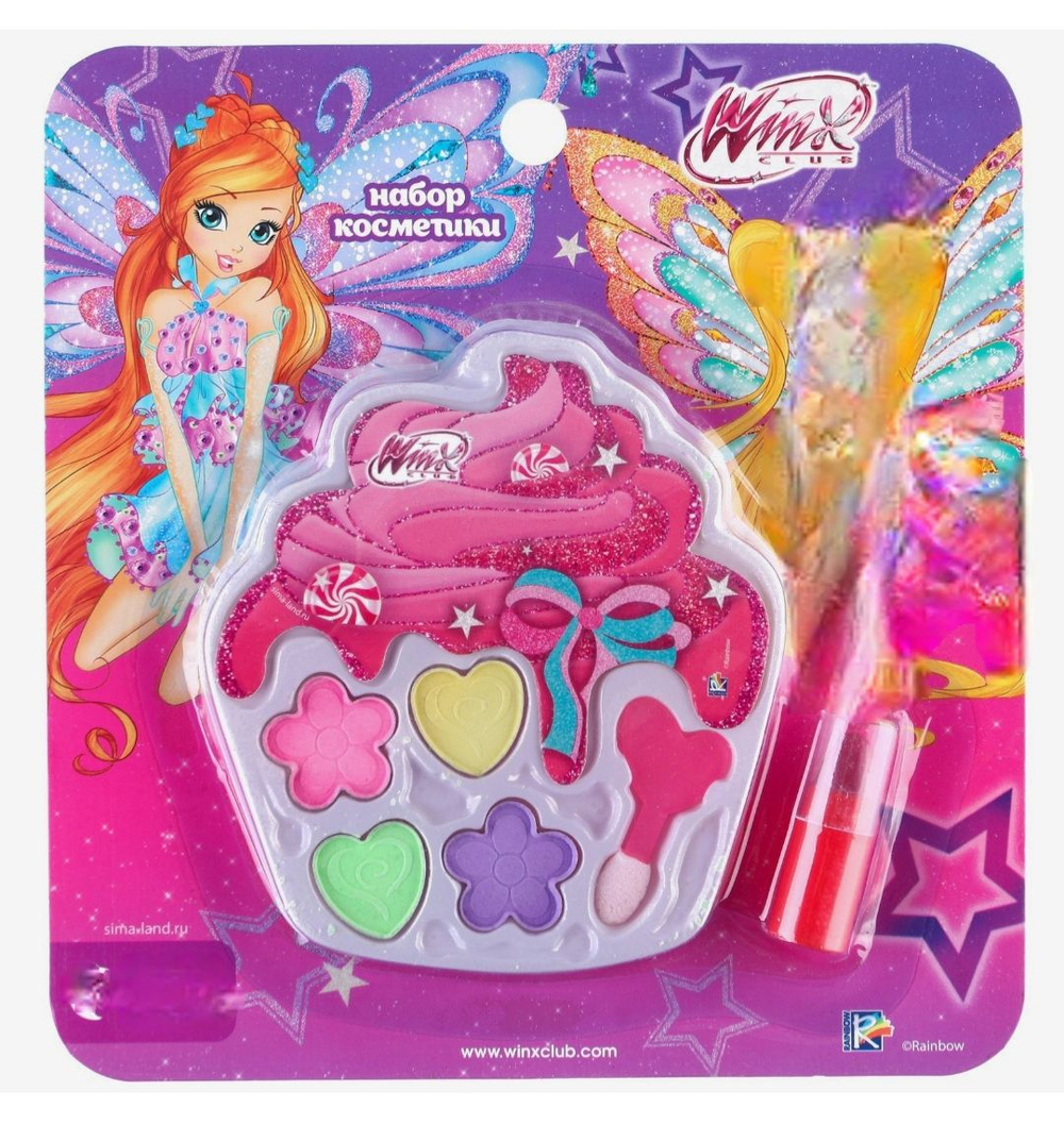 Набор косметики, тени 4 цвета, блеск для губ «Блум и Стелла», WINX