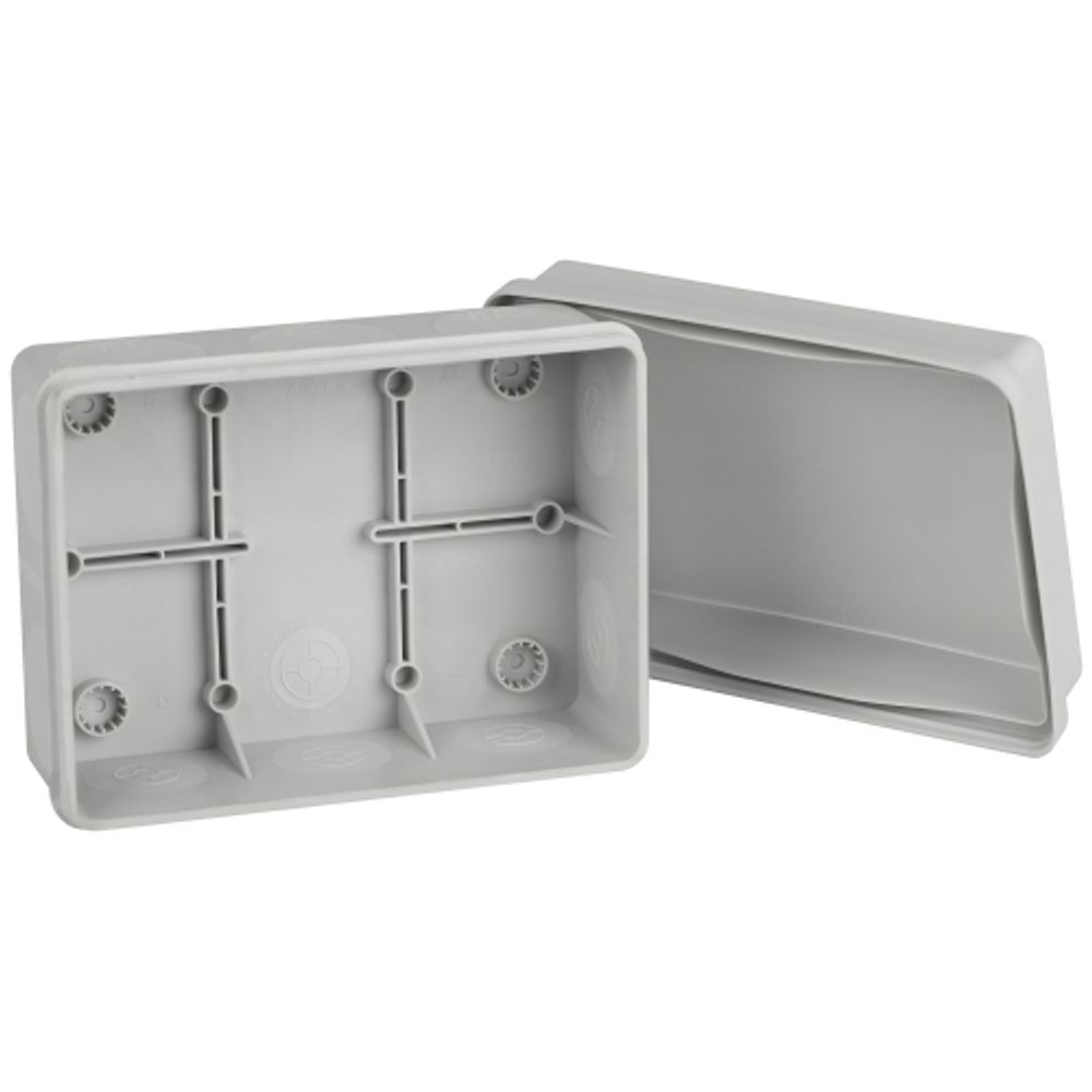 Распаячная коробка ЭРА KOR-150-110-70-11g-2MP двухкомпонентная HF стойкая к УФ 150х110х70мм серая прямой монтаж IP67