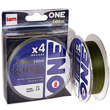Шнур IAM №One Superior x4 100м Navi-Green -