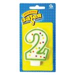Праздничная свеча цифра "2" высотой 7,6 см