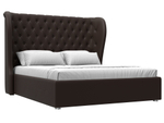 Кровать интерьерная Далия 160, Коричневый, Экокожа, 28666