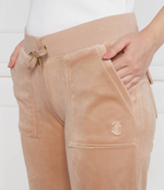 Спортивные штаны Del Ray Classic Velour Pant Pocket Design GOLD HW Juicy Couture - бежевый(JCAP180G)