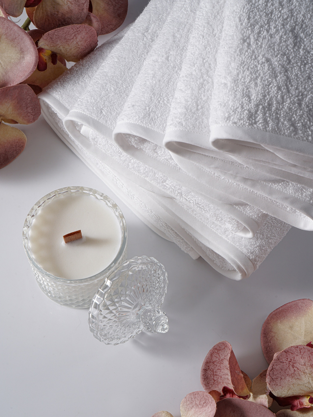 Набор полотенец 3шт Claire Batiste Atelier Ile белый