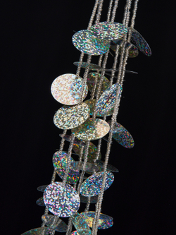 Подвеска из блесток 30см ChristmasDeLuxe серебро