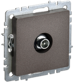 BRITE Розетка TV проходная РТВ10-0-БрТБ темная бронза IEK