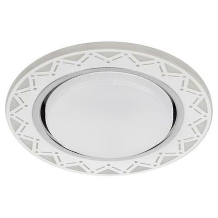 Светильник светодиодный точечный DK LD27 WH/WH GX53 декор со светодиод. подсветкой бел./бел. ЭРА Б0037388