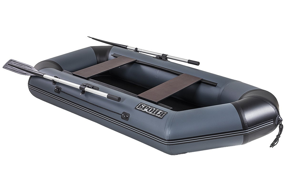 Броня-240 графит-черный (лодка ПВХ с усилением)