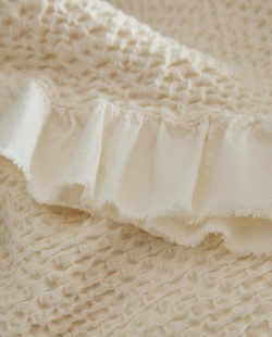 ZARA HOME ДЕТСКОЕ ХЛОПКОВОЕ ПОКРЫВАЛО, ЭКРЮ