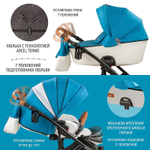 Детская коляска Nuovita Carro Sport 2 в 1 Marino bianco/Морской белый