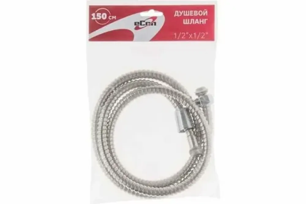 Шланг душевой SUS/PVC 1/2&quot; г-г 150см хром eCon E-002 Китай