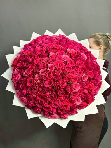 Букет из 201 малиновых роз (Эквадор 60 см)