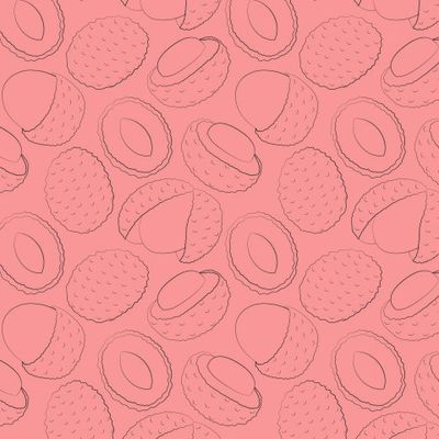 Личи на розовом фоне