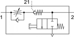 Дроссель с обратным клапаном Festo VFOF-LE-BAH-G14-Q8
