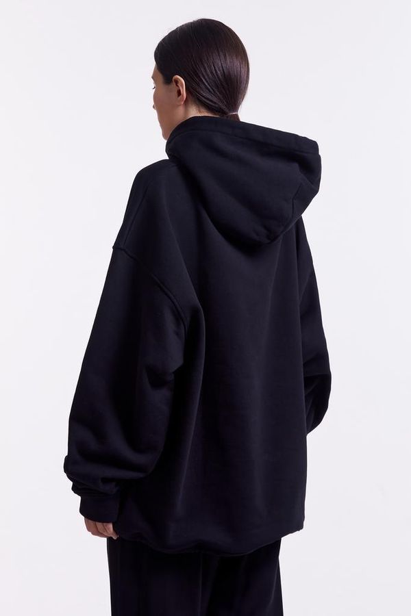 Худи Мак Warm со шнурком в поясе черный - фото 8